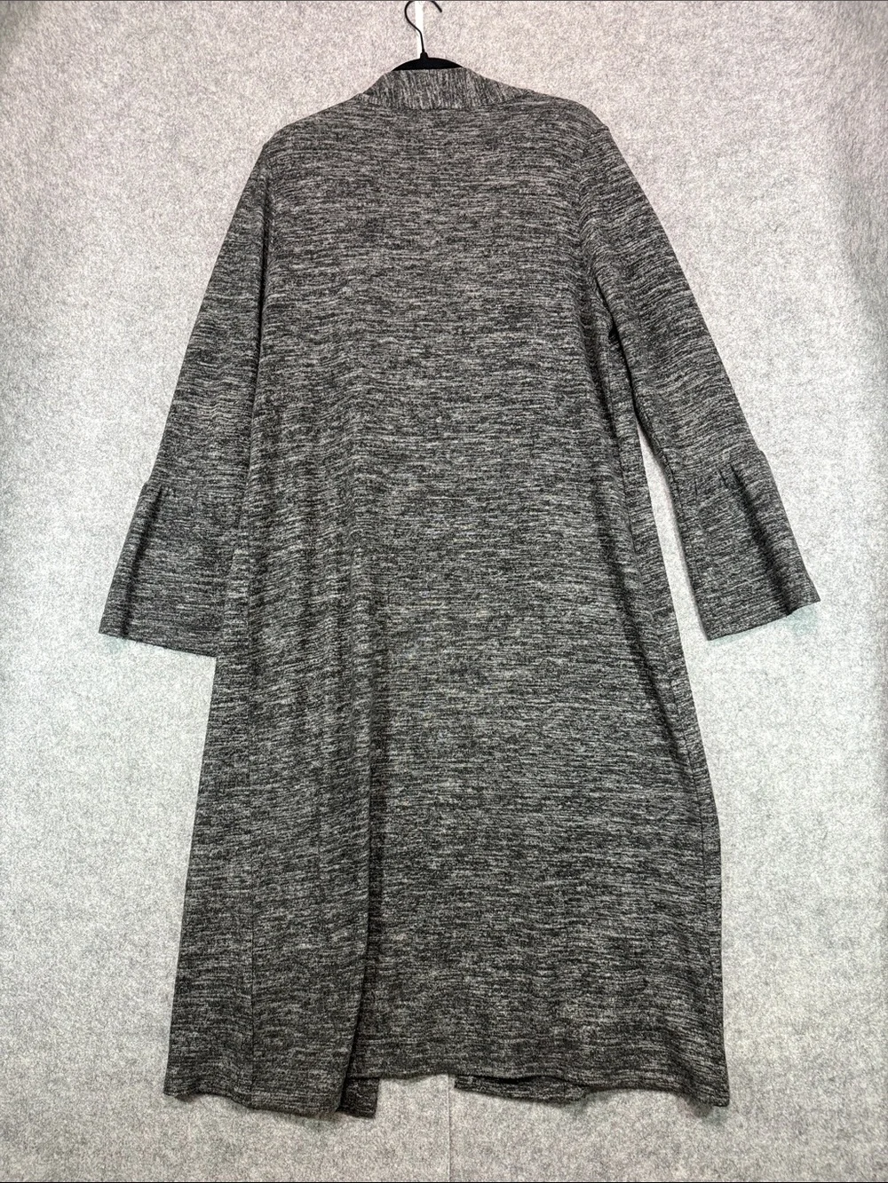 Soft Surroundings Cardigan - Womens L - Charcoal Heather Open-Front Duster Comfy